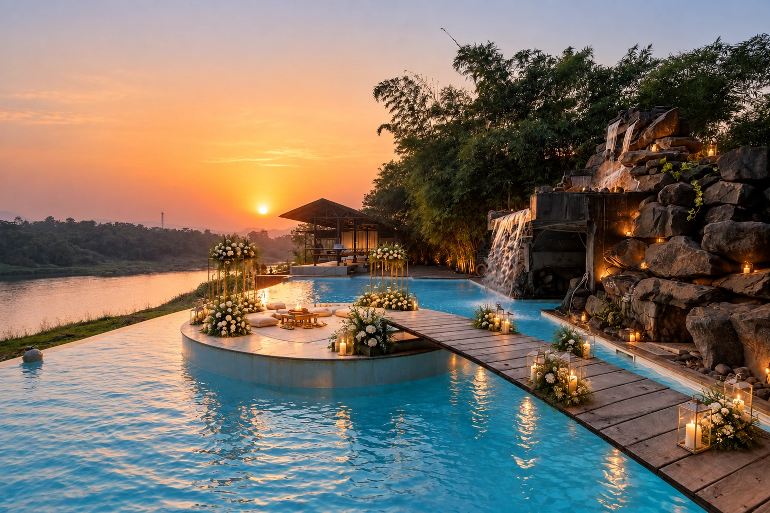 Riverside Pool View